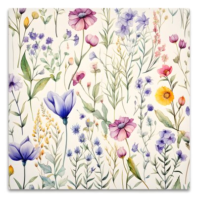 Aquarel boho bloemen wilde bloemen 4 door Kurt Heppke