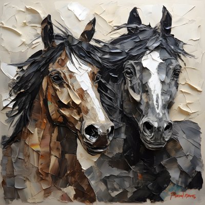 Donkere paarden 4 door Kurt Heppke