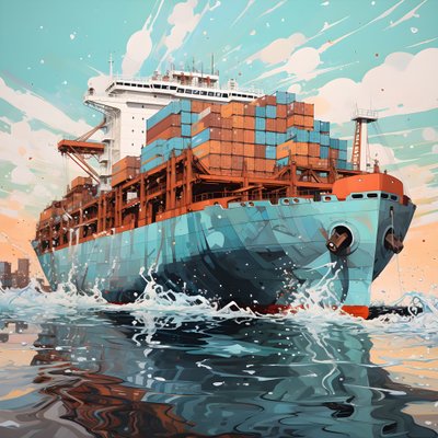 een groot schip in het water 4 door Kurt Heppke