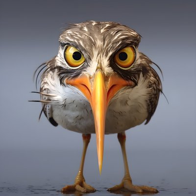 een strandloper houdt een vis vast door Kurt Heppke