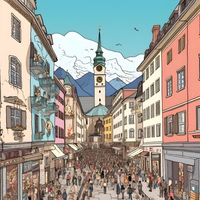 Innsbruck, tekenfilm 2 door Kurt Heppke