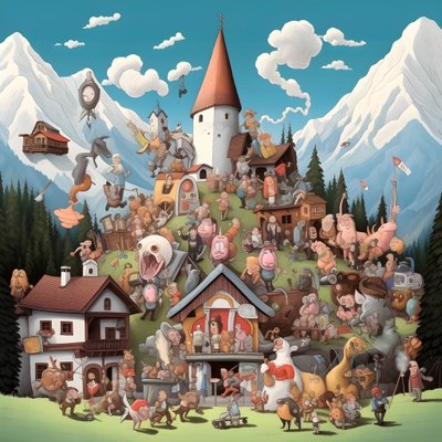 Oostenrijk, tekenfilm 3 door Kurt Heppke