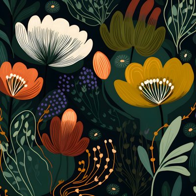 Moderne abstracte vormen Marimekko 2 door Kurt Heppke
