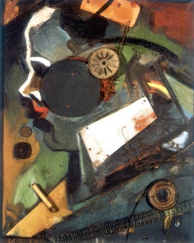 Merzbild 1A (De dokter) door Kurt Schwitters