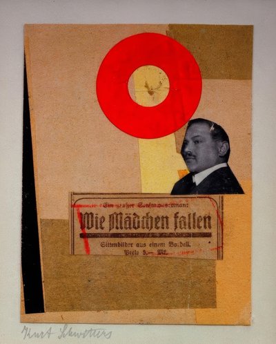 Zonder titel (Hoe meisjes vallen) door Kurt Schwitters
