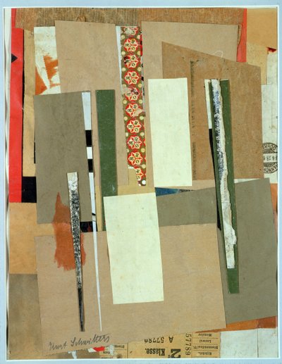 Spoorweg, 2e klas, 1923 door Kurt Schwitters