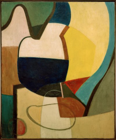 Stilleven op een tafel door Kurt Schwitters