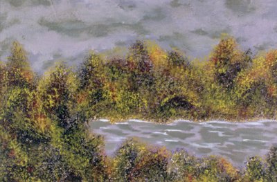 Stille storm, 2004 (acryl op papier) door Kurtis L. Miller