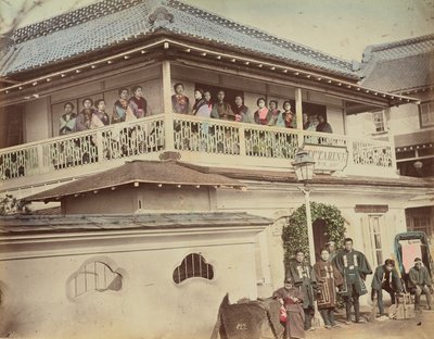 [Geisha House]. door Kusakabe Kimbei