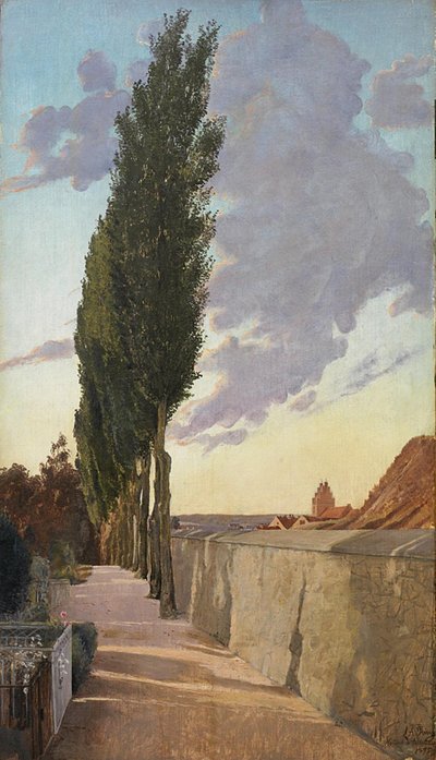 Landschap met Populieren. Septemberavond door Laurits Andersen Ring