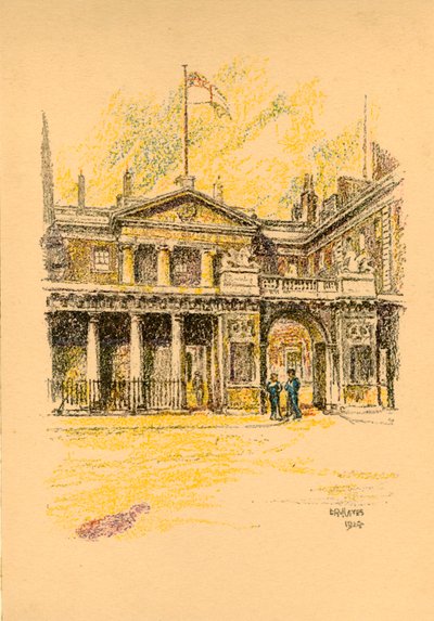 Het Admiraliteit, Whitehall, Londen, 1924 door L. A. Hayes