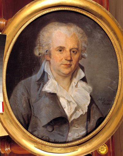 Portret van Georges Jacques Danton, conventioneel advocaat (1759-1794) 12 augustus door L. L. Schilly