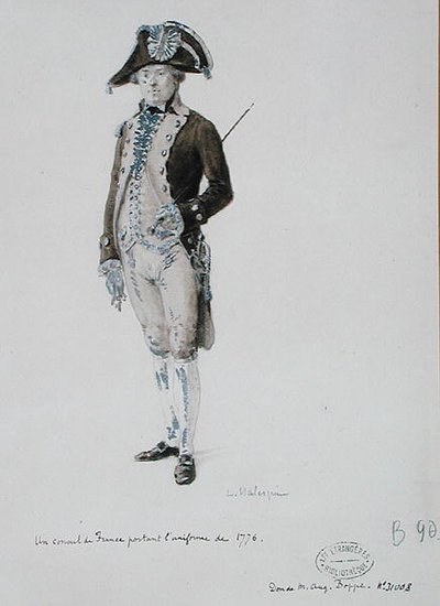 Een consul van Frankrijk in het uniform van 1776 door L. Malespine
