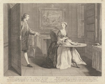 Pamela wordt in dit eerste Stuk voorgesteld, schrijvend in de kleedkamer van haar overleden Dame, haar Geschiedenis is alleen bekend door haar brieven. Ze wordt hier verrast door Mr. B. die deze gelegenheid aangrijpt om zijn plannen verder te ontwikkelen door L. Truchy