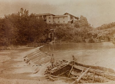 Album van de Eerste Wereldoorlog in Friuli-Venezia Giulia: de rivier Natisone in Premariacco, Udine, Italië door L. Verdiani