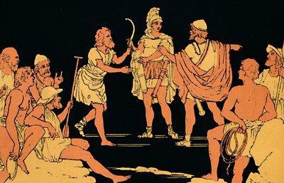 De berouw van Neoptolemus, 1880 door Lachmann