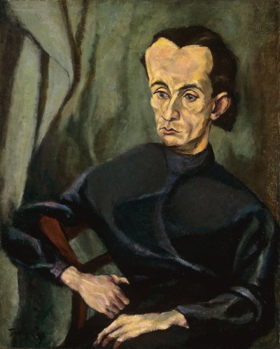 Portret van Lajos Kassak door Lajos Tihanyi