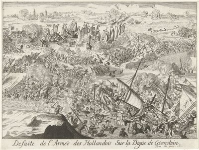 Strijd om de Kauwensteinse dijk, 1585 door Lamberecht Causé