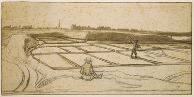 Zoutwinning in Le Croisic, 1645 door Lambert Doomer