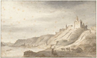 Slot Rheinfels bij St. Goar aan de Rijn door Lambert Doomer