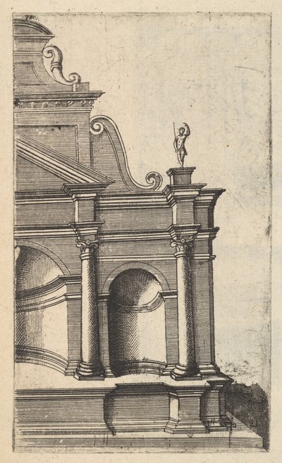 Gedeeltelijk uitzicht op een monument [Mercurii Templum] uit de serie 