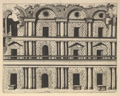 Ruïne van een Paleisgevel [Palatium M. Agrippa] uit de serie 