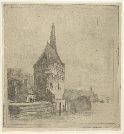Toren aan het water door Lambertus  Hardenberg