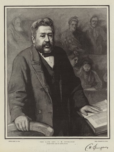 De overleden dominee C H Spurgeon door Lance Calkin