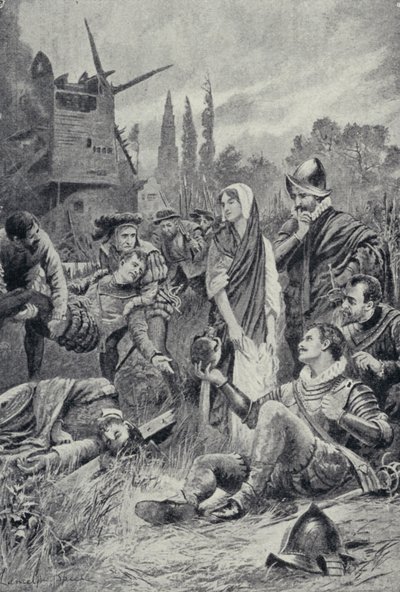 Sir Philip Sidney bij de slag om Zutphen door Lancelot Speed