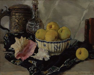 Stilleven. Schelp en appels, 1917 door Lanceray