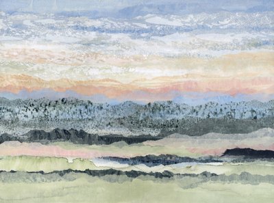 Rustgevend gelaagd landschap door Lara Eckerman