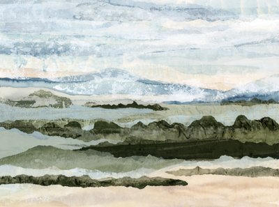 Rustgevend gelaagd landschap door Lara Eckerman