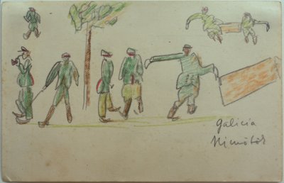 Uitgang (De soldaten) door Laszlo Moholy Nagy