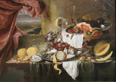Stilleven met denkbeeldig uitzicht door Laurens Craen