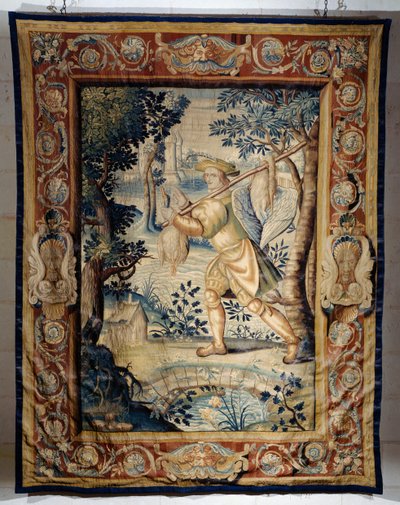 Wilddrager, wandtapijt uit de serie Jachten van Frans I door Laurent Guyot