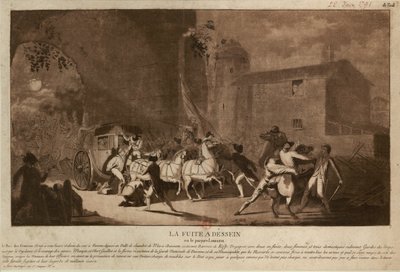 De vlucht naar Varennes, 1791 door Laurent Guyot