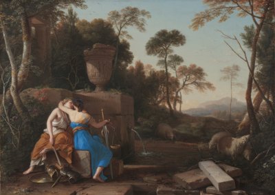 Laurent de La Hyre / "De kus van vrede en gerechtigheid", 1654 door Laurent de La Hire