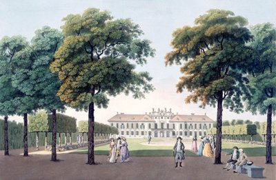 Uitzicht op het Kasteel van Plezier in Hetzendorf, Wenen, 1790s door Laurenz Janscha