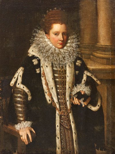 Portret van Costanza Sforza van Santa Fiora door Lavinia Fontana