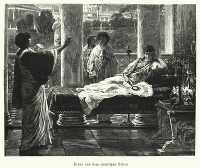 Scène uit het leven in het oude Rome door Lawrence (after) Alma Tadema