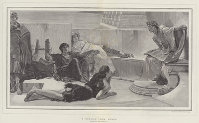Een lezing uit Homerus door Lawrence Alma Tadema