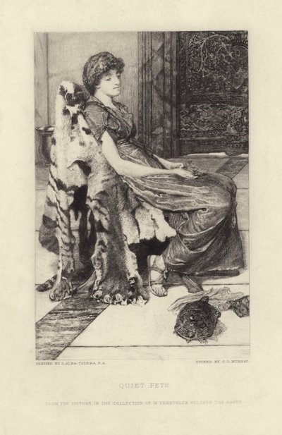 Rustige Huisdieren door Lawrence Alma Tadema