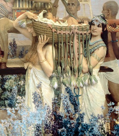 De vondst van Mozes door de dochter van de farao door Lawrence Alma Tadema
