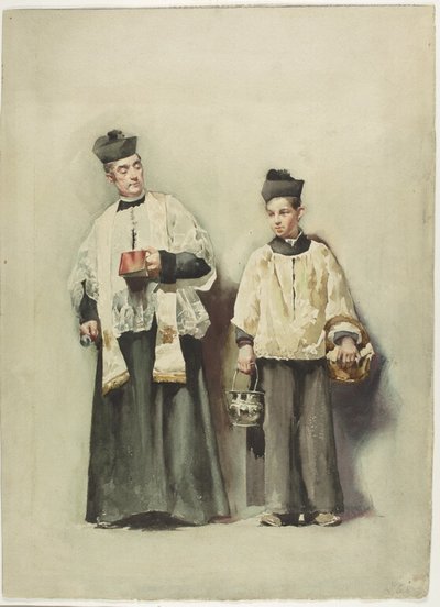 Priester en jongen door Lawrence Carmichael Earle