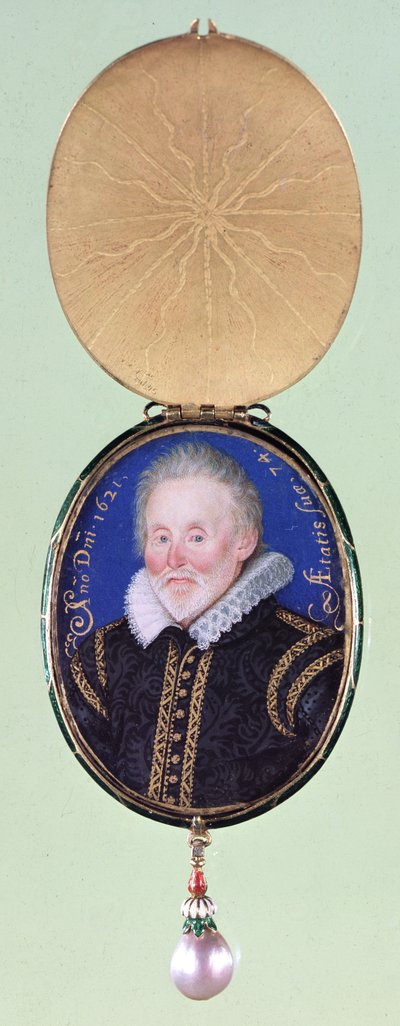 Portret van een onbekende man, c.1621 door Lawrence Hilliard