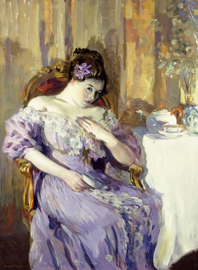 Dame in lavendel door Lawton Parker