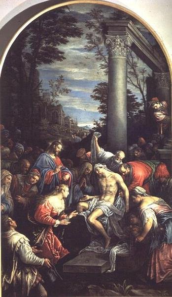 De Opwekking van Lazarus door Leandro da Ponte Bassano