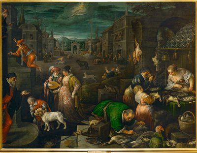 De maand februari (schilderij op doek) door Leandro da Ponte Bassano