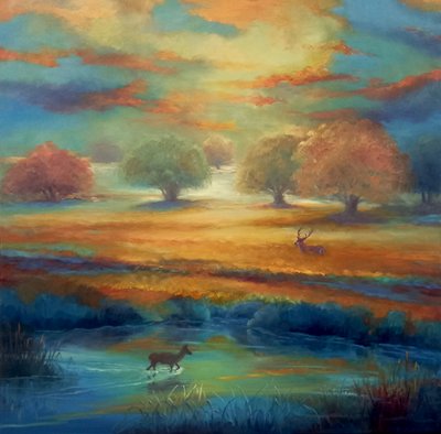 Richmond Park, Groen en Goud door Lee Campbell