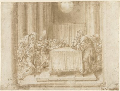 De opdracht in de tempel door Lelio Orsi